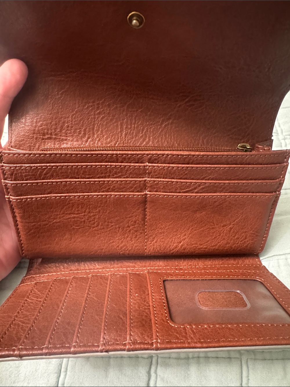 Fossil Patterned Fold-Over Wallet - Picture 4 of 7